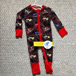 Ceddy & Ria “Cars” Kids One Piece Bamboo Snuggy Zip Onesie Pajamas Disney